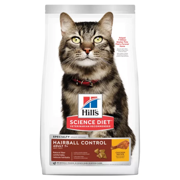 Hill's® Science Diet® Hairball Control Adult Senior 7+ Dry Cat Food - Chicken - Image 2