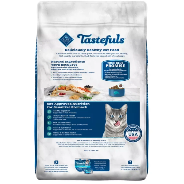 Blue Buffalo® Tastefuls™ Sensitive Stomach Adult Dry Cat Food - Natural, Chicken - Image 3