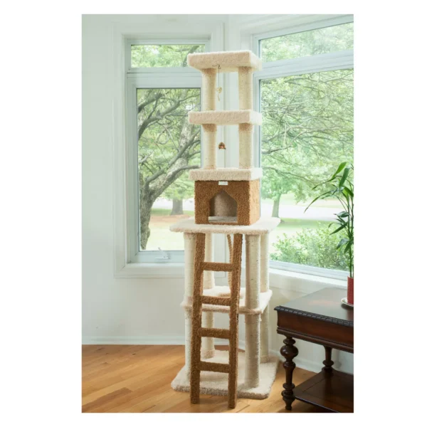 Armarkat 84-in Rope Swing, Ladder & Condo, Real Wood Cat Tree, Beige - Image 2