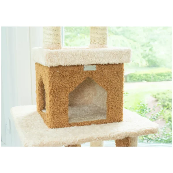 Armarkat 84-in Rope Swing, Ladder & Condo, Real Wood Cat Tree, Beige - Image 4