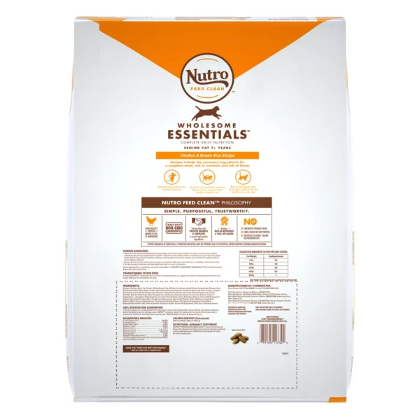 Nutro Wholesome Essentials™ Indoor Senior Dry Cat Food - Natural, Chicken & Brown Rice - Image 3