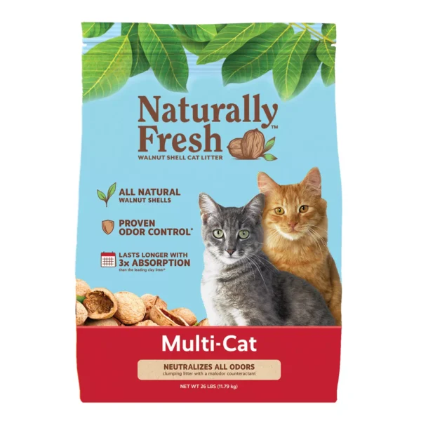 Naturally Fresh  Multi-Cat Walnut Cat Litter - Natural