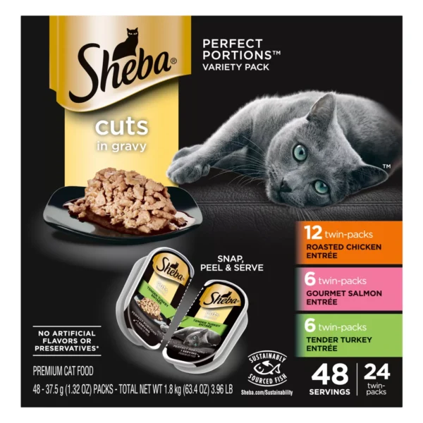 Sheba® Perfect Portions Adult Wet Cat Food - Cuts in Gravy, Variety Pack, 24 CT, 63.4 OZ