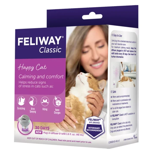 Feliway® Classic Plug-In Diffuser & 48ml Refill 30 Day Starter Kit - Image 3