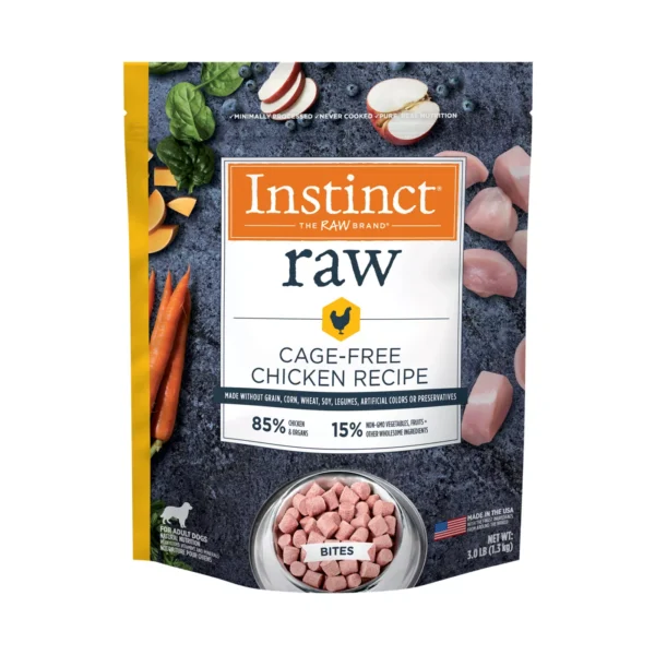 Instinct® Raw Bites Adult Frozen Dog Food - Raw, Grain Free, Chicken