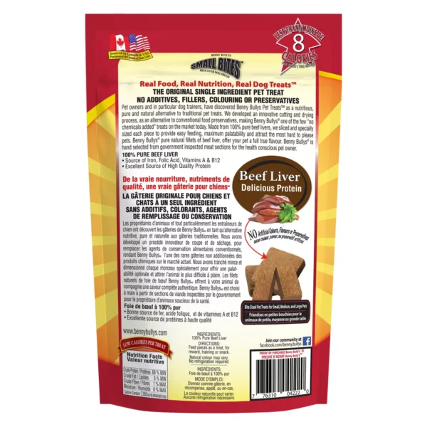 Benny Bully's Small Bites Dog Treats - Natural, Beef Liver - Image 2