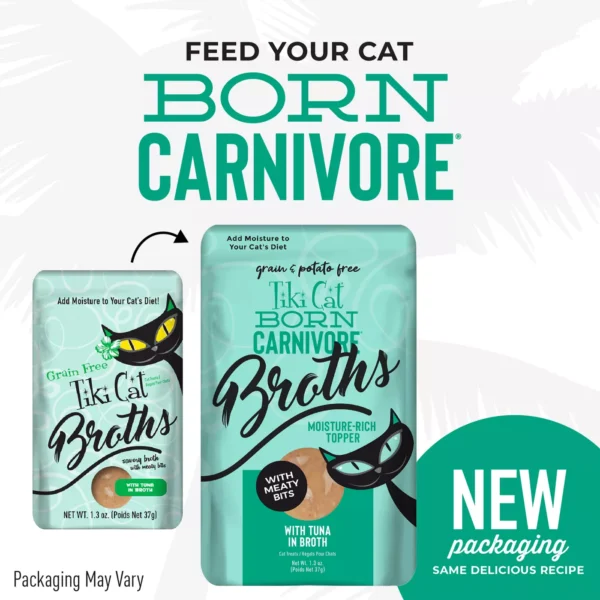 Tiki Cat® Born Carnivore® Broths Wet Cat Food Topper - Non-GMO, Grain Free, 1.3oz - Image 2