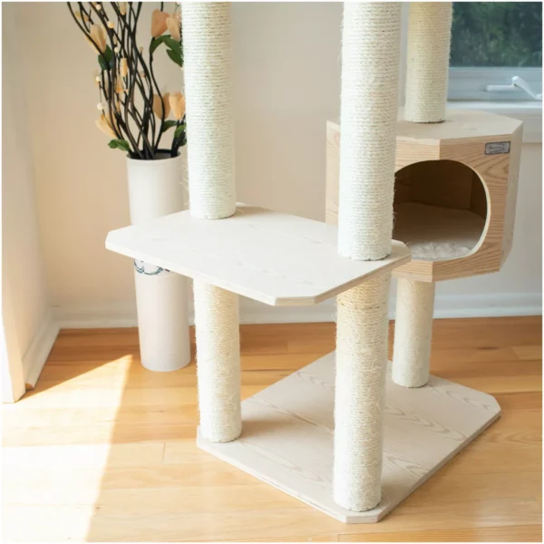 Armarkat 54-in Premium Scots Pine Real Wood Condo & Cat Tree, Natural - Image 3