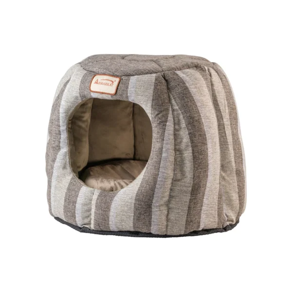 Armarkat Gray & Silver Stripe Cave Cat Bed - Image 2