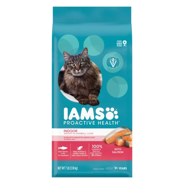 IAMS™ Proactive Health Indoor Adult Dry Cat Food - Weight & Hairball Care, Salmon