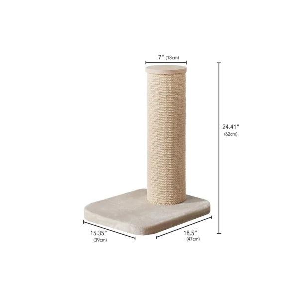 Two By Two 24-in City Cat Deluxe European Cat Scratching Post, Beige - Image 3