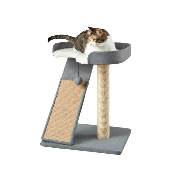 Two By Two The Bonzai Play 'N Perch 22.8-in Felt Cat Perch, Grey - Image 2