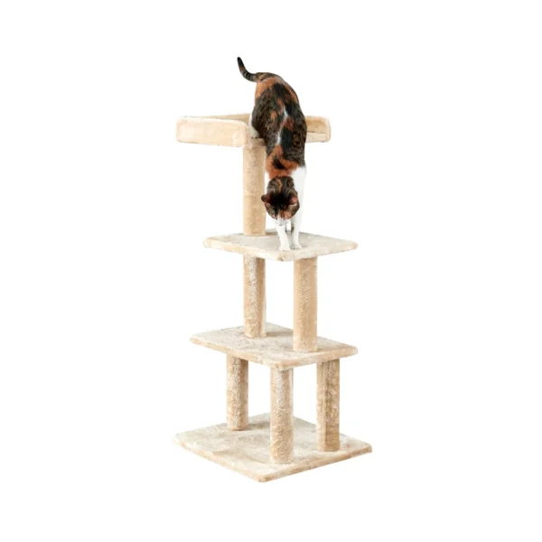 Two By Two The Sycamore 44-in Faux-Fleece Cat Tree, Beige