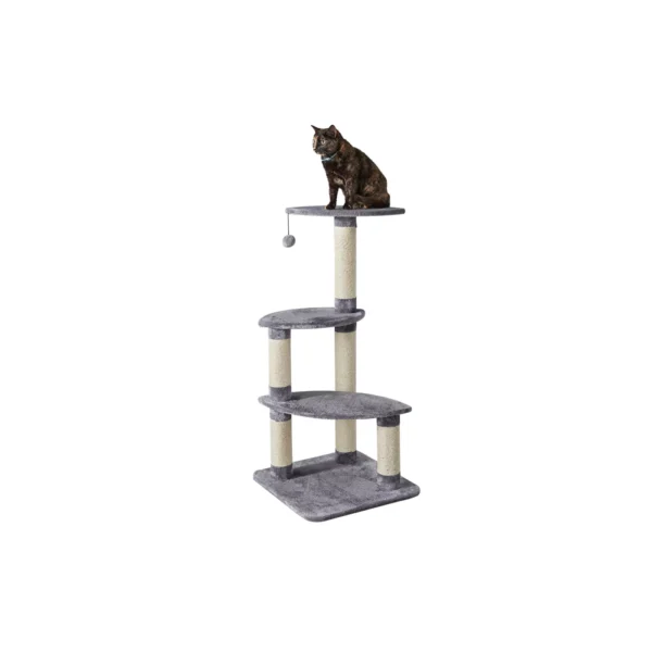 Two By Two The Cypress 41-in Plush Cat Tree, Grey - Image 2