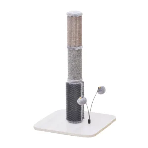 PetPals 25-in Urbane Scratching Cat Post, Gray