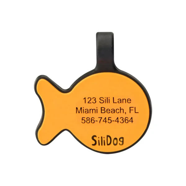 SiliDog The Silent Dog Tag Personalized Silicone Goldfish Cat ID Tag - Image 2