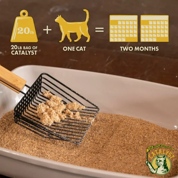 Catalyst Clumping Multi-Cat Upcycled Soft Wood Cat Litter - Scented, Lightweight, Low Dust, Natural - Image 4