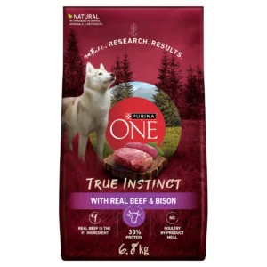 Purina ONE True Instinct Adult Dry Dog Food - High Protein, Real Beef & Bison