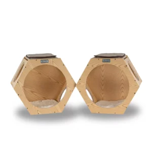 Armarkat Real Wood Wall Series Set of Two Natural Wood Wall Tree Additions, Natural