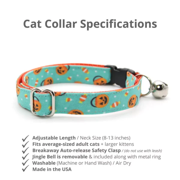 Made By Cleo® Party Pumpkins Halloween Breakaway Cat Collar - Image 2