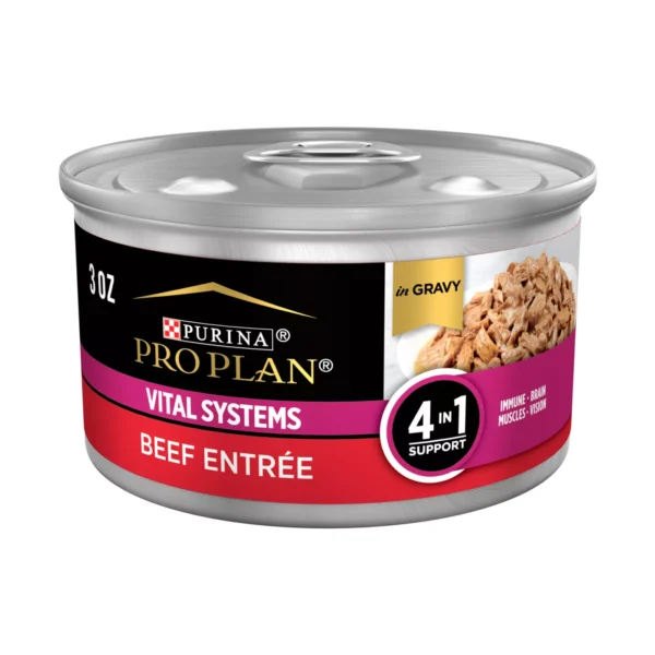 Purina Pro Plan Vital Systems Beef Entree Adult Cat Food with Gravy 3OZ