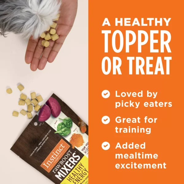 Instinct Raw Boost Mixers Healthy Energy Freeze-Dried All Life Stage Dog Food Topper - Grain Free - Image 6