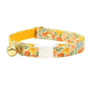 Made By Cleo® Aurora Yellow Floral Breakaway Cat Collar