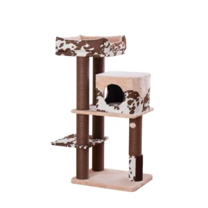 PetPals 50-in Cowboy Western Style Cat Tree, Brown