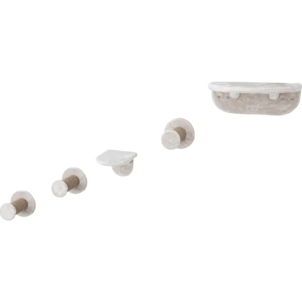 TRIXIE Lookout Wall Mounted Cat Lounge Set 2 Platforms with 3 Steps