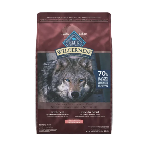 Blue Buffalo Wilderness Adult Large Breed Dog Food - Beef