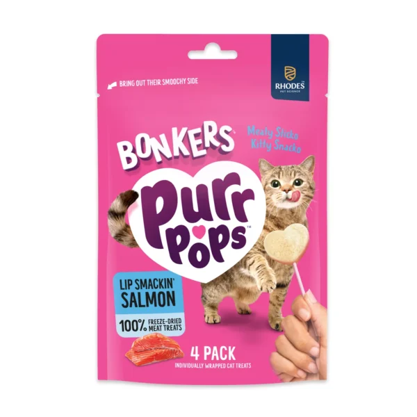 Bonkers Purr Pops Lickable Cat Treats - Lip Smackin' Salmon