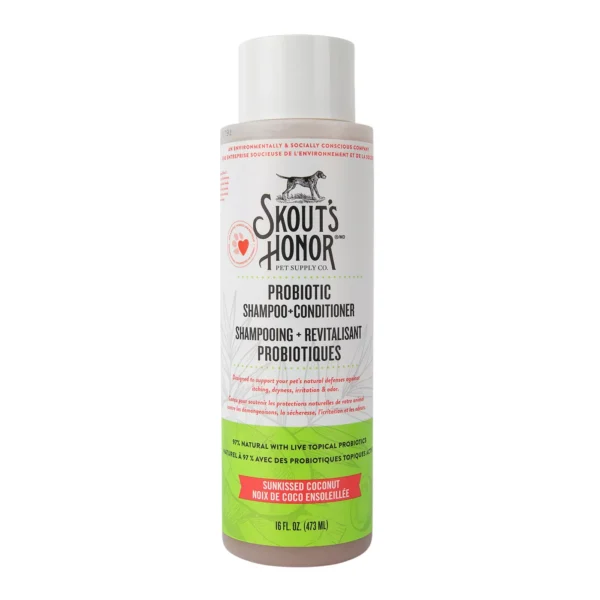 Skout's Honor Probiotic Shampoo + Conditioner for Dogs - Sunkissed Coconut, 16 oz